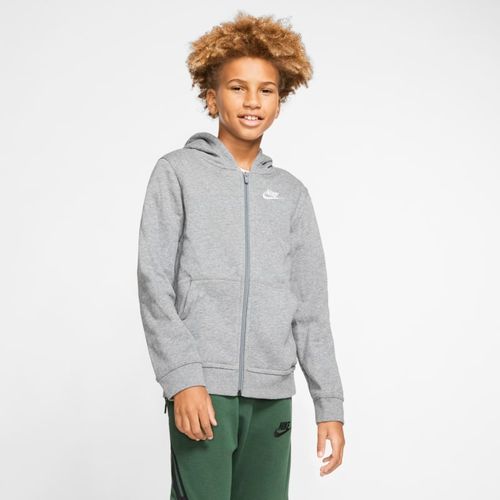 Felpa con cappuccio e zip a tutta lunghezza Nike Sportswear Club - Ragazzi - Grigio