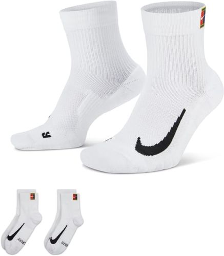 Calze da tennis alla caviglia NikeCourt Multiplier Max (2 paia) - Bianco