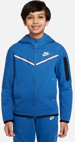 Felpa con cappuccio e zip a tutta lunghezza Nike Sportswear Tech Fleece - Ragazzo - Blu