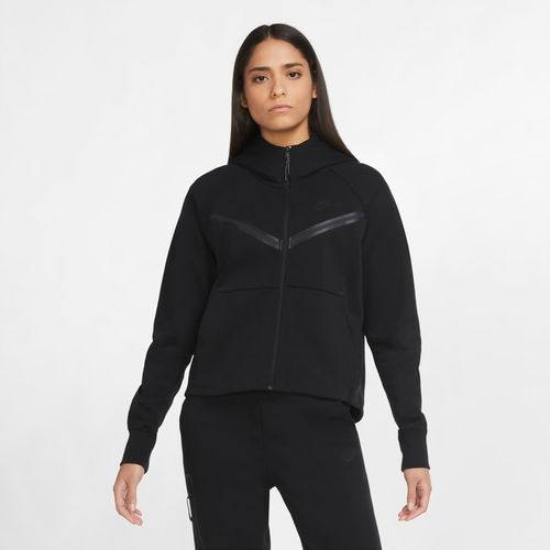 Felpa con cappuccio e zip a tutta lunghezza Nike Sportswear Tech Fleece Windrunner - Donna - Nero