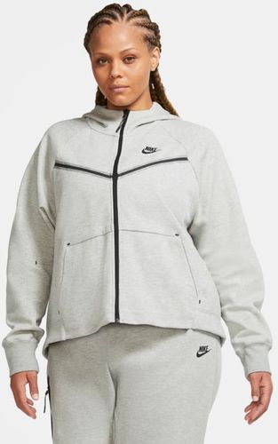 Felpa con cappuccio e zip a tutta lunghezza Nike Sportswear Tech Fleece Windrunner (Plus Size) - Donna - Grigio