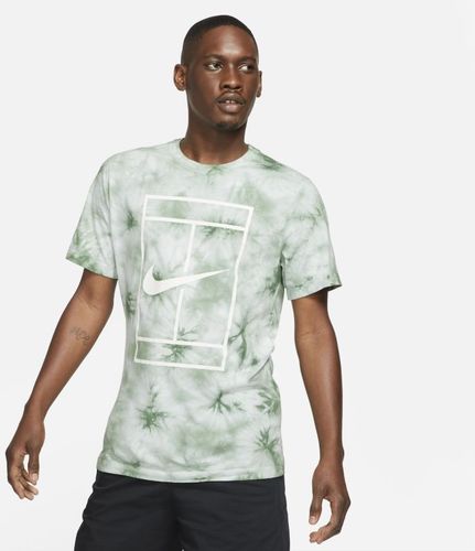 T-shirt da tennis tie-dye NikeCourt - Uomo - Bianco