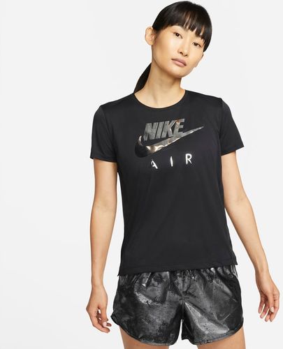 Top da running a manica corta Nike Air Dri-FIT - Donna - Nero