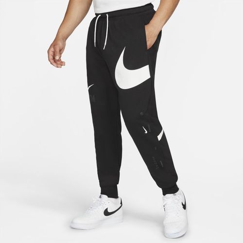 Pantaloni con rovescio semispazzolato Nike Sportswear Swoosh - Uomo - Nero