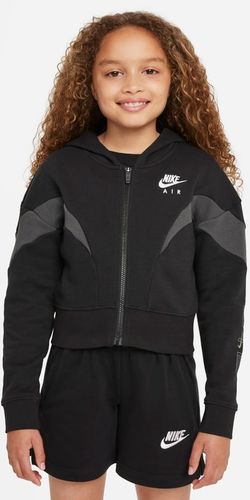 Felpa con cappuccio e zip a tutta lunghezza Nike Air - Ragazza - Nero