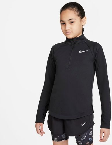Top da running a manica lunga Nike Dri-FIT - Ragazza - Nero