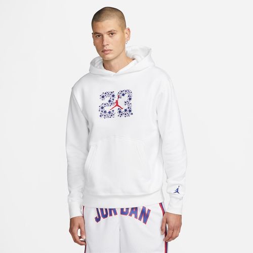 Felpa pullover in fleece con cappuccio Jordan Sport DNA - Uomo - Bianco