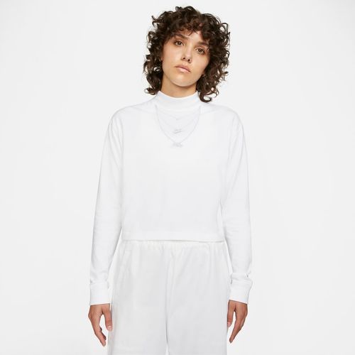 T-shirt con collo a lupetto e manica lunga Nike Sportswear - Donna - Bianco