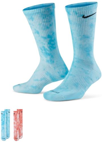 Calze tie-dye ammortizzate di media lunghezza Nike Everyday Plus (2 paia) - Multicolore