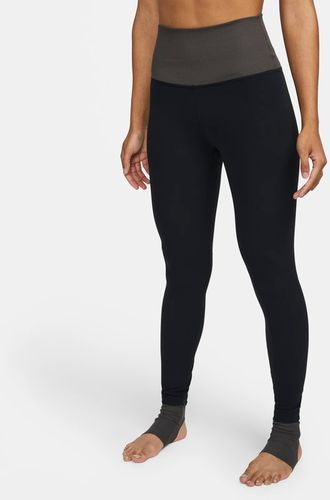 Leggings a 7/8 a vita alta in blocchi di colore Nike Yoga Luxe – Donna - Nero