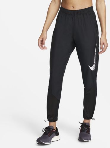 Pantaloni da running in mesh a vita media Nike Dri-FIT Swoosh Run – Donna - Nero
