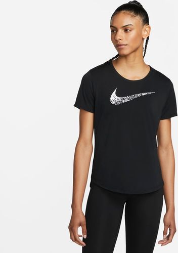 Top da running a manica corta Nike Swoosh Run – Donna - Nero