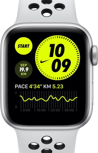 Apple Watch Nike Series 6 (GPS) con Nike Sport Band e cassa in alluminio color argento - 40 mm - Grigio