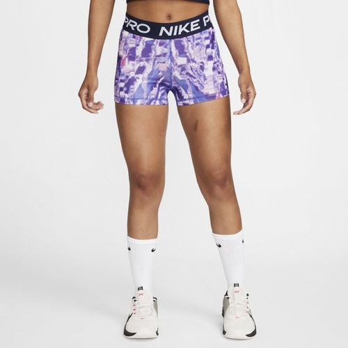 Shorts a vita media con stampa all-over Nike – Donna - Blu