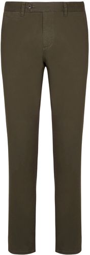 Pantalone chinos in twill brown