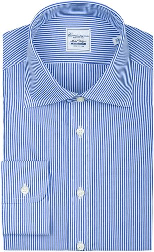 Camicia non iron azzurra a righe, regular cologne francese