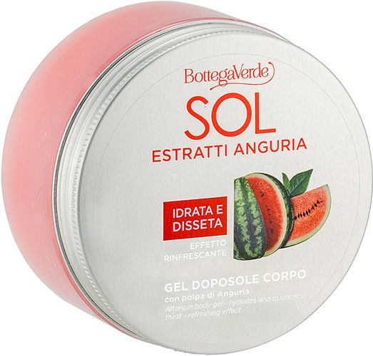 SOL Estratti Anguria - Gel doposole corpo - idrata e disseta - con polpa di Anguria - effetto rinfrescante