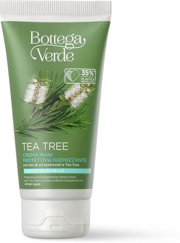 Tea Tree - Crema mani - protettiva igienizzante - con mix di oli essenziali e Tea Tree - tutti i tipi di pelle