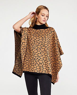 Giraffe Print Poncho