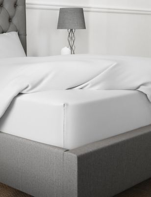 Egyptian Cotton 400 Thread Count Sateen Extra Deep Fitted Sheet - White - Single (3 ft)