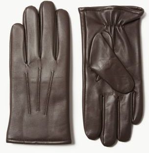 Marks & Spencer Leather Gloves with Thermowarmth&trade; - Brown - US S