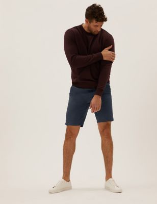 Marks & Spencer Super Lightweight Chino Shorts - Navy - 30in waist