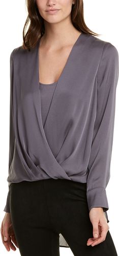 BCBGMAXAZRIA Surplice Blouse