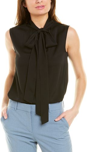 Theory Tie-Scarf Silk-Blend Top