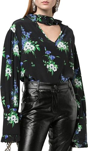 LES REVERIES Floral Silk Top