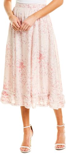 LoveShackFancy Navya Silk Midi Skirt