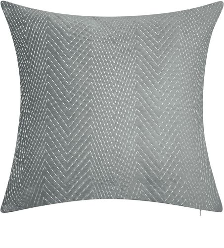 Edie@Home Velvet Embroidered Chevron Decorative Pillow