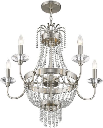 Livex Valentina 5-Light Brushed Nickel Chandelier