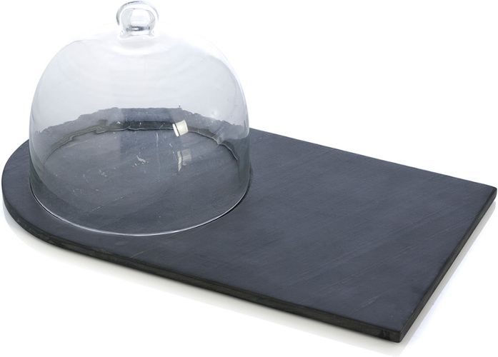 Shiraleah Piedmont Slate Cheese Board With Cloche