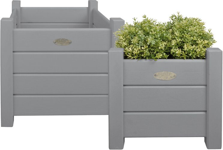 Esschert Design USA Farm Folklore Set of Two Square Planters