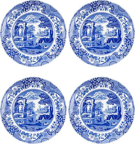 Spode Blue Italian Set of 4 Salad Plates