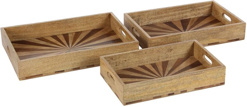 Wood Tray Set of 3