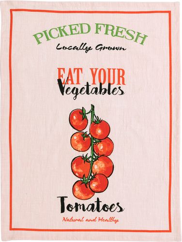 Shiraleah Eat Your Vegetables Tomato Tea Towel And Recipe Cards Gift Set