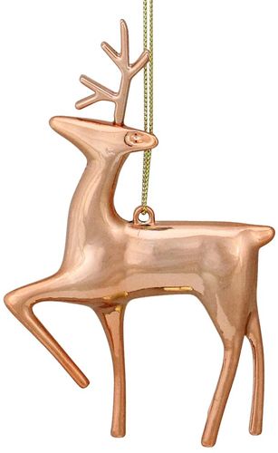 Northlight  Shiny Rose Gold Reindeer Christmas Tree Ornament