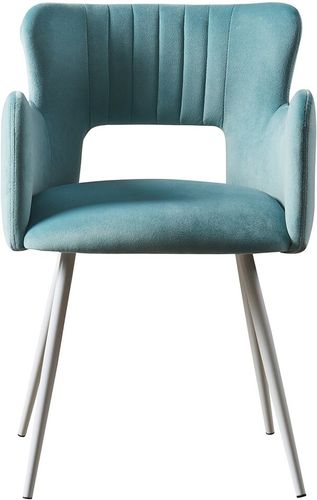 Versanora Waverly Armchair With Metal Leg Powder Blue Fabric