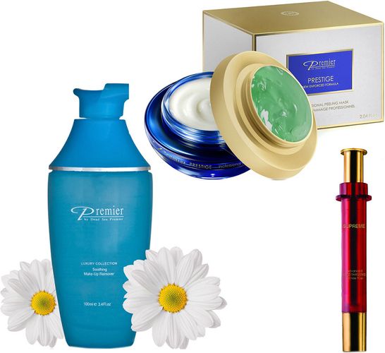 Premier Dead Sea Cosmetics Remove, Peel & Fill 3-Step Skin Firming & Lifting  Treatment Set