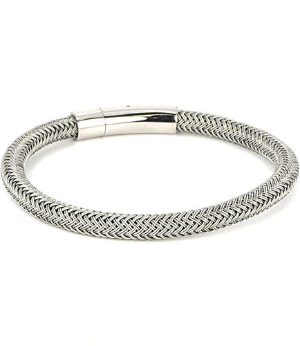 Jean Claude Stainless Steel Leather Wrap Bracelet