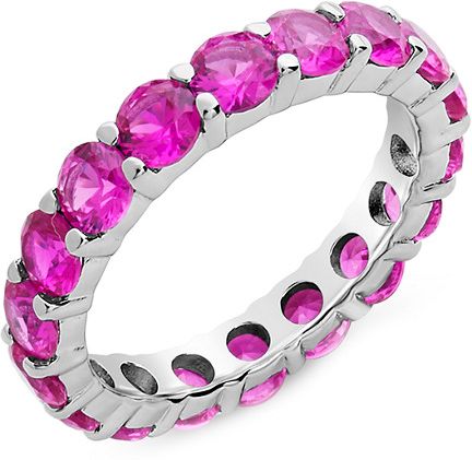 Sterling Forever Silver CZ Eternity Ring
