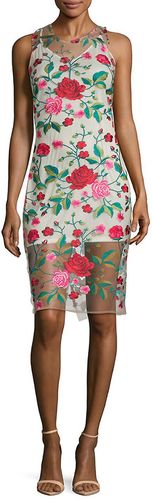 Alexia Admor Embroidered Floral Slip Dress