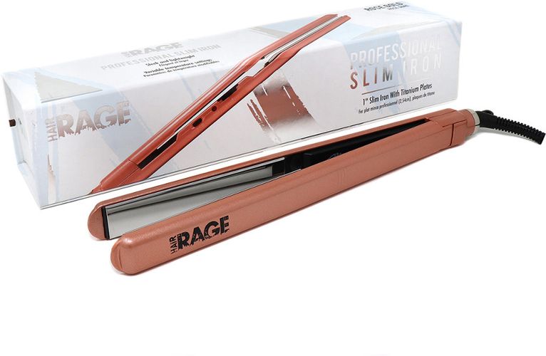 Hair Rage Rose Gold Slim Edition 1" Solid Titanium Flat Iron