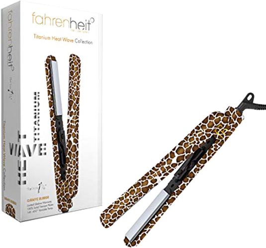 Fahrenheit Heat Wave Collection 1.25in Safari Print Professional Giraffe Flat Iron