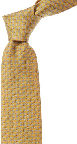 Salvatore Ferragamo Yellow Snail Silk Tie