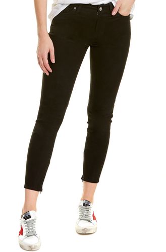 7 For All Mankind The Ankle Black Suede Skinny Leg