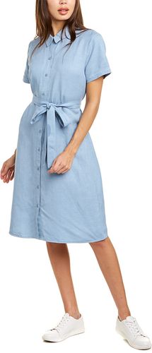 EILEEN FISHER Tie-Waist Linen-Blend Shirtdress