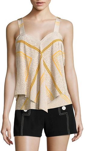 Derek Lam Tiered Silk Cami Top