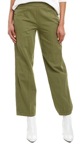 Current/Elliott The Military Army Green Linen-Blend Crop